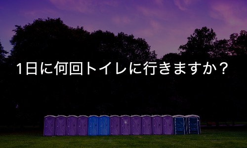 １日に何回トイレに行きますか？